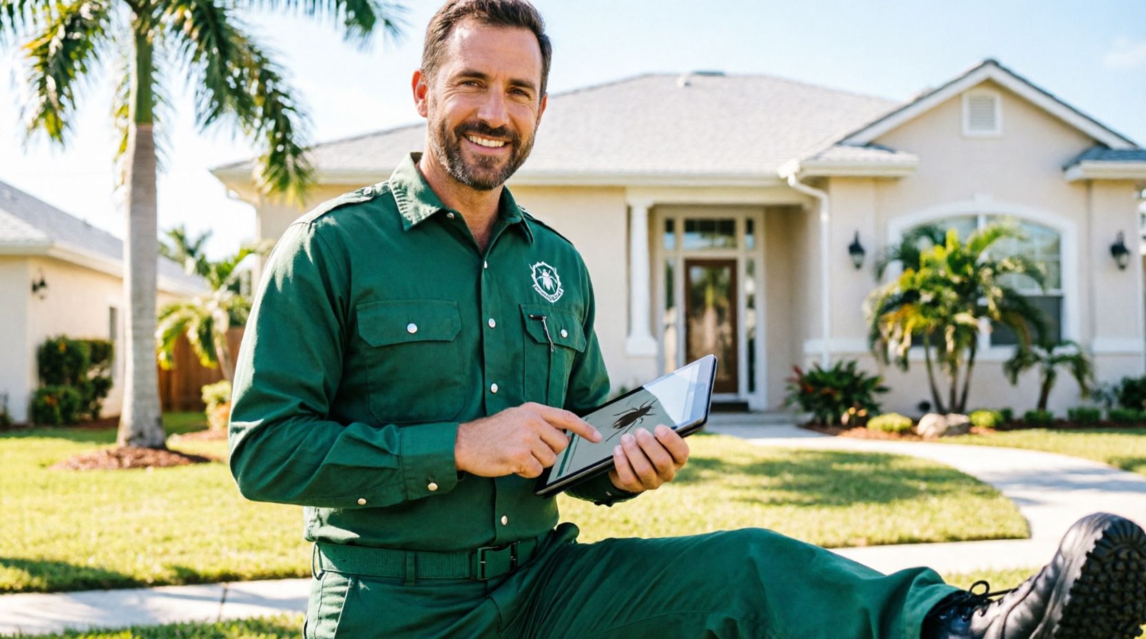 Friendly pest control specialist ready to help